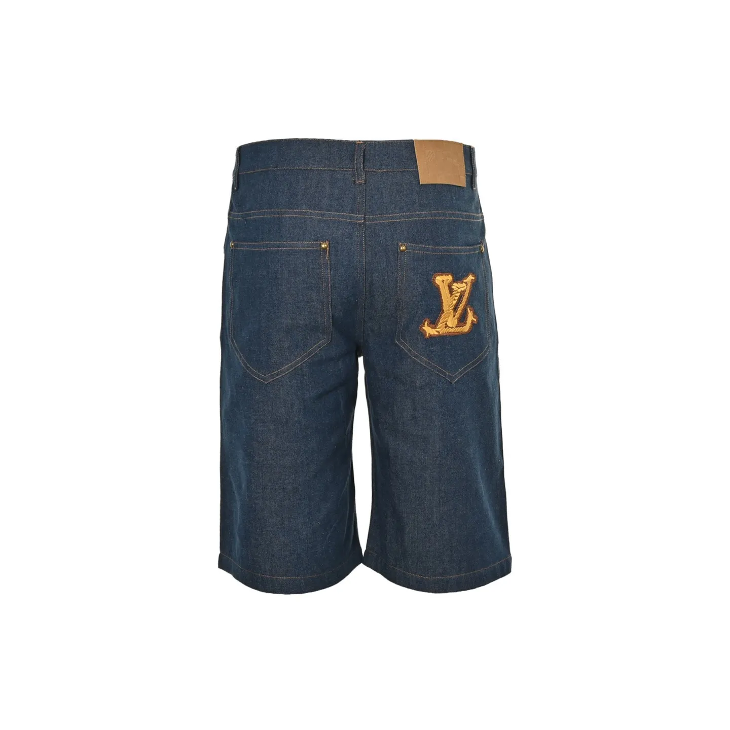 Louis Vuitton/Louis Vuitton 25ss hemp rope embroidered suit denim shorts
